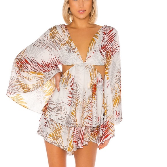 🌴 REVOLVE Michael Costello Palm Dress/Romper 🌴 - Picture 4 of 10